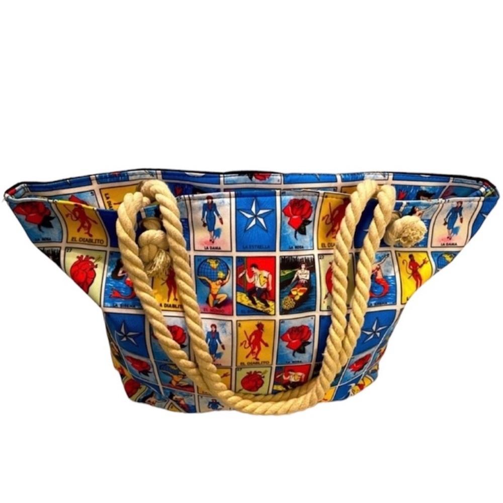 Lovely & Colorful Mexican Lottery‎ front print  14"X20" Tote bag